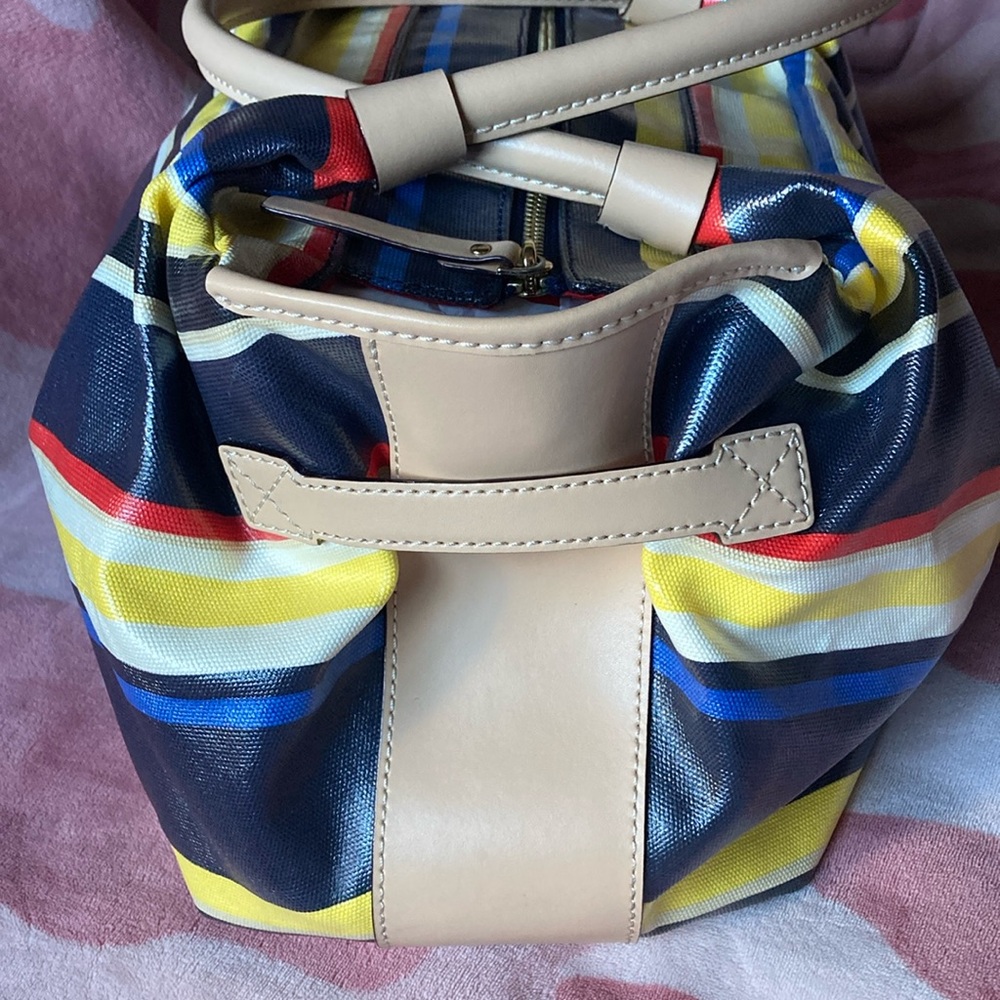 Kate Spade Striped Satchel in Yellow, Blue, and Red - Picture 13 of 13